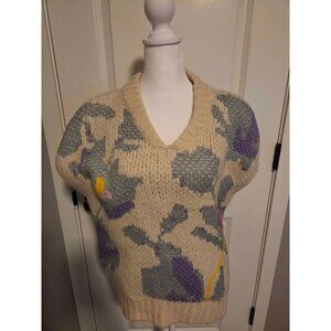 Women's short sleeve chunky sweater vest large